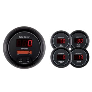 5 PC. GAUGE KIT, 3-3/8 in. & 2-1/16 in. , SPORT-COMP DIGITAL