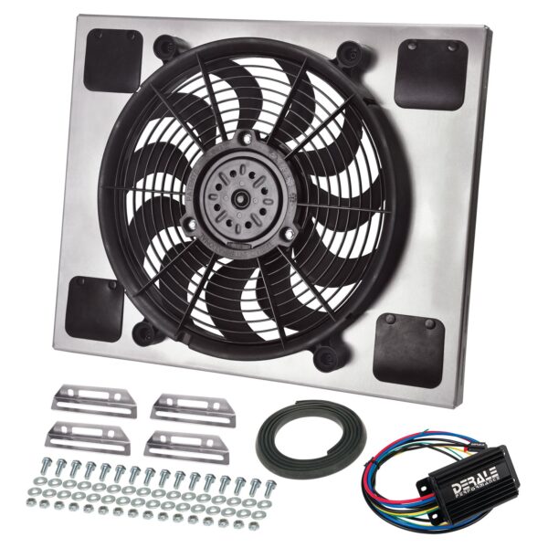 Powerpack - High Output Single 14" RAD Fan/Alum Shroud Kit w/ PWM Controller