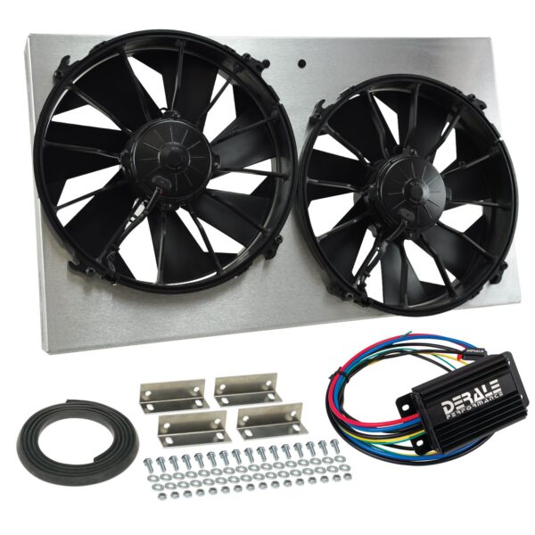 Powerpack - High Output Dual 12" RAD Fan/Alum Shroud Kit w/ PWM Controller