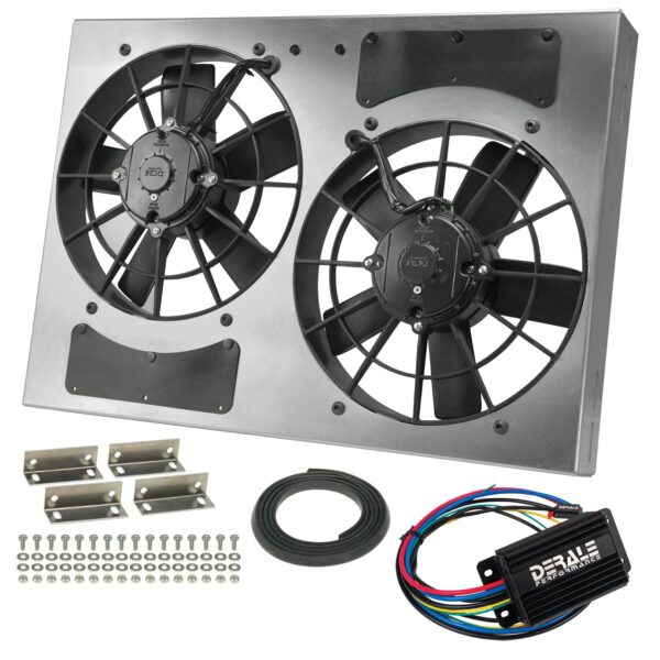 Powerpack - High Output Dual 11" RAD Fan/Alum Shroud Kit w/ PWM Controller