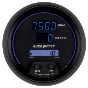 3-3/8 in. TACHOMETER/SPEEDOMETER COMBO, 10K RPM/260 MPH/260 KM/H, COBALT DIGITAL