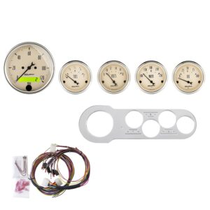 5 GAUGE DIRECT-FIT DASH KIT, CHEVY CAR 53-54, ANTIQUE BEIGE