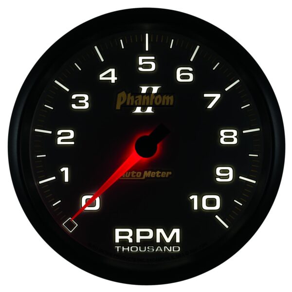 5 in. IN-DASH TACHOMETER, 0-10,000 RPM, PHANTOM II