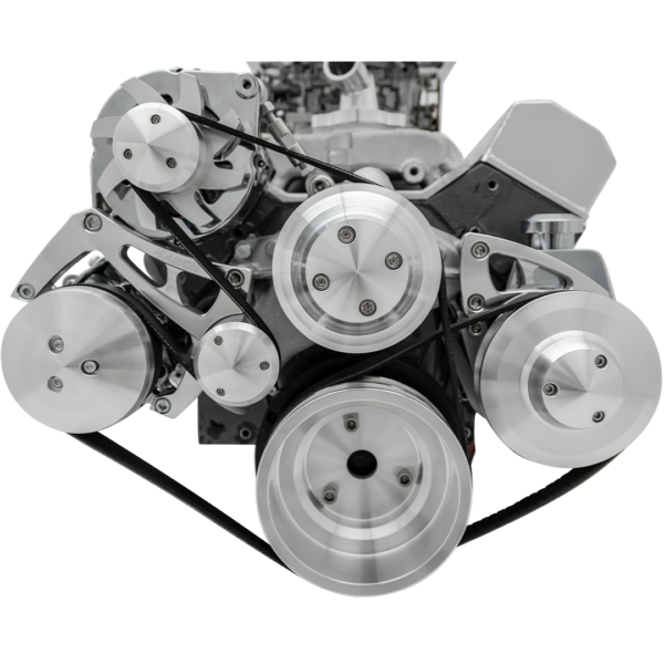 Small Block Chevy Serpentine Conversion Ultra - AC & PS - Saginaw-Metric - 7176