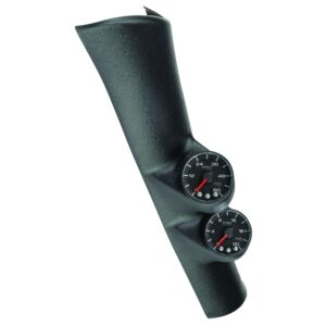 PILLAR KIT, 0-60 PSI/0-2000 Fahrenheit, 98-02 DODGE RAM, W/O SPEAKER, SPEK-PRO, WHITE DIAL, BLACK BEZEL, FLAT ANTIGLARE LENS