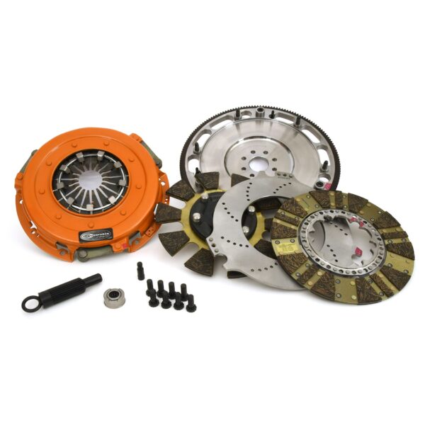 Centerforce DYAD ? DS 10.4, Multi-Disc Clutch and Flywheel Kit, 45.95 lbs, 164 Tooth Gear, 0 in/oz Internally Balanced, 8 Bolt Crank, 1300 ft/lbs Capacity, 10.4in Dia., 26-Spline, Fits Ford Mustang 8 Cyl