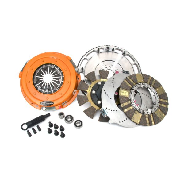 Centerforce DYAD ? DS 10.4, Multi-Disc Clutch and Flywheel Kit, 46.45 lbs, 168 Tooth Gear, 0 in/oz Internally Balanced, 6 Bolt Crank, 1300 ft/lbs Capacity, 10.4in Dia., 26-Spline, Fits Chevrolet/Pontiac Cars 8 Cyl