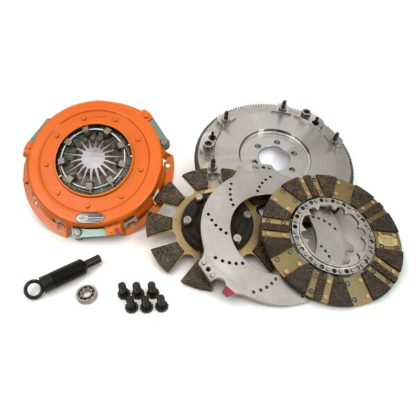 Centerforce DYAD ? DS 10.4, Multi-Disc Clutch and Flywheel Kit, 51.75 lbs, 166 Tooth Gear, 0 in/oz Internally Balanced, 6 Bolt Crank, 1300 ft/lbs Capacity, 10.4in Dia., 26-Spline, Fits Pontiac Cars 8 Cyl