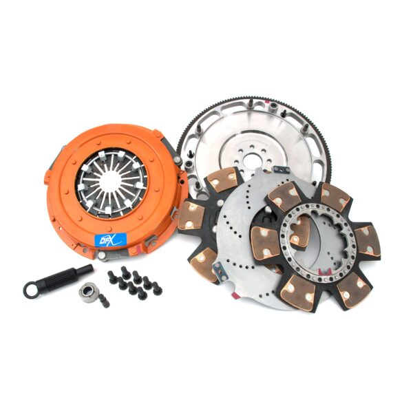 Centerforce DYAD ? XDS 10.4, Extreme Multi-Disc Clutch and Flywheel Kit, 48.45 lbs, 164 Tooth Gear, 0 in/oz Internally Balanced, 8 Bolt Crank, 1600 ft/lbs Capacity, 10.4in Dia., 26-Spline, Fits Ford Mustang 8 Cyl
