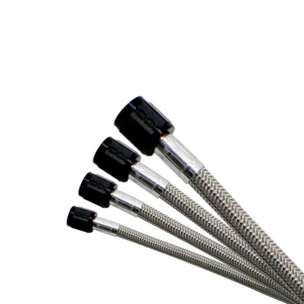 Nitrous Express 3AN SS Braided Hose Black, 24 inch