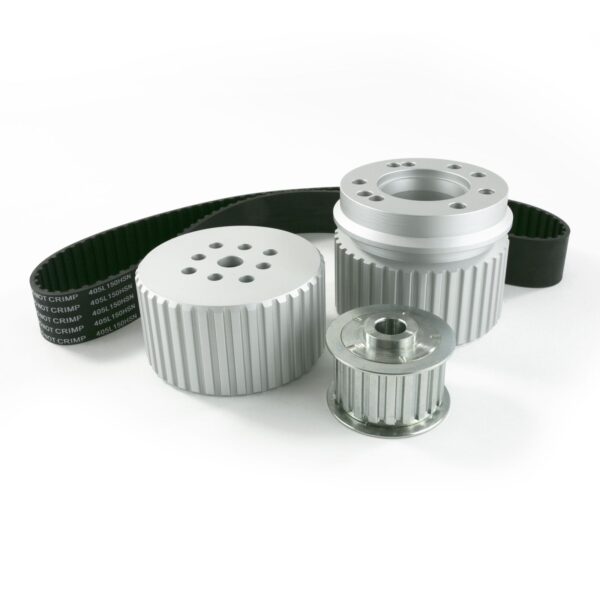 TSP Gilmer Style Pulley Kit; Billet Aluminum; BBC Water Pump; Satin