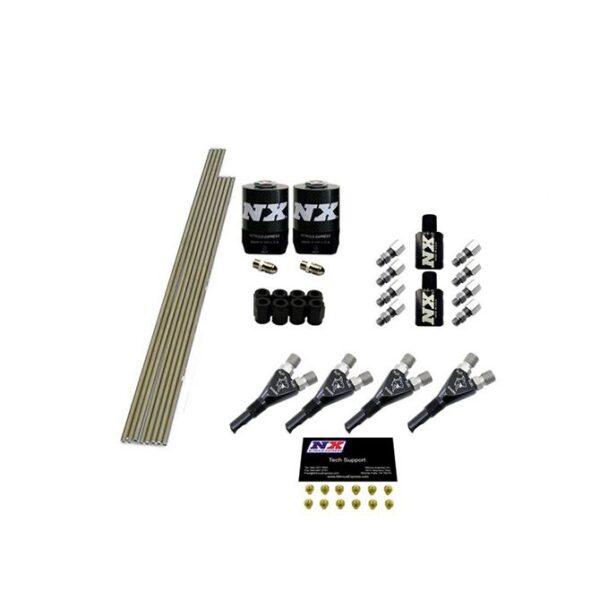 Nitrous Express 4-CYL SHARK PLUMB KIT W/ 2 SOLENOIDS & 75HP JETS, INCL HARDWARE