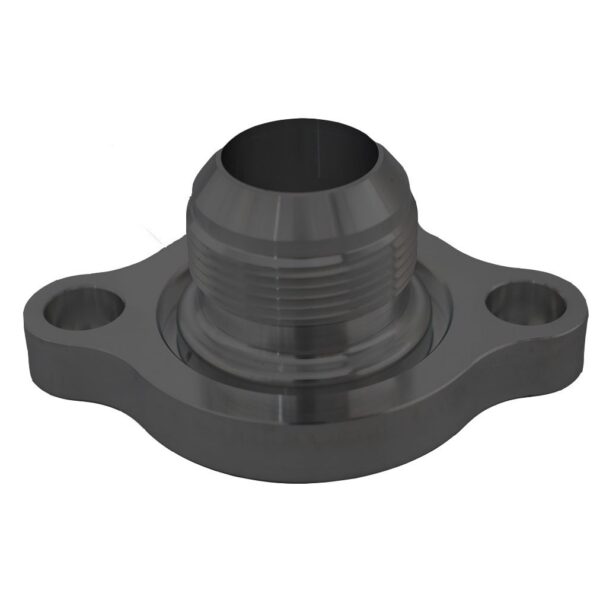 Water Neck, Chevy, LS Engine, Straight, Two Piece, Billet, -20AN, Black
