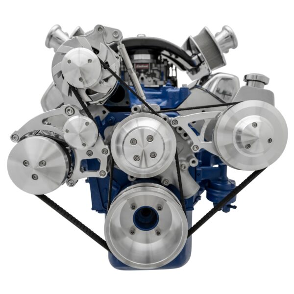 Ford 351 Cleveland Serpentine Conversion; AC & PS; PS-Saginaw