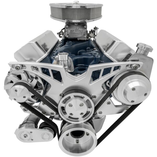 Small Block Ford Pro-Track Serpentine System - PS & ALT - Chrome