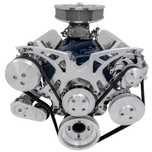 Small Block Ford Chrome All Inclusive Style Track Serpentine System (AC/PS/ALT)