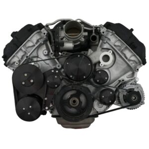 Ford Coyote Serpentine System - 3 Bolt - AC & PS - Black