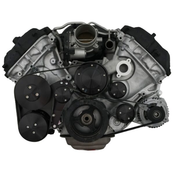 Ford Coyote Serpentine System - 3 Bolt - AC & PS - Black