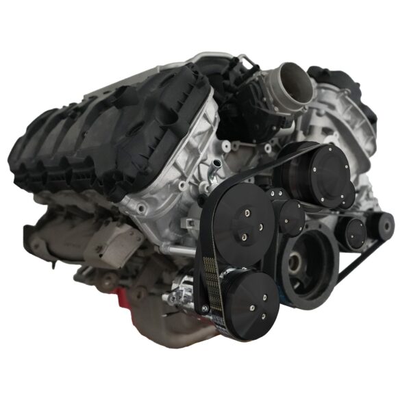 Ford Coyote Serpentine System - 3 Bolt - AC & PS - Black