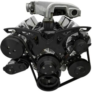 Small Block Ford 5.0L Serpentine System - AC & PS - Black