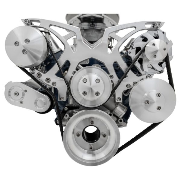 Small Block Ford Chrome All Inclusive Style Track Serpentine System (AC/PS/ALT)