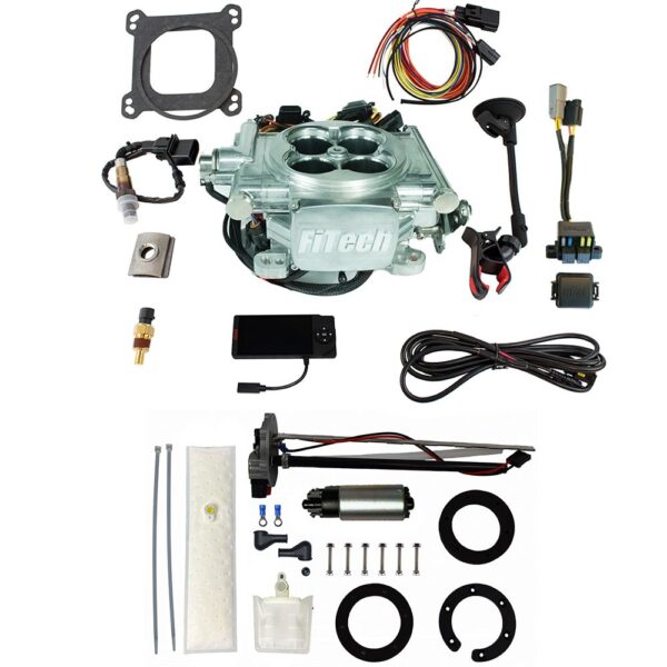 Go EFI 4 600 HP Power Adder Bright Aluminum EFI System Master Kit