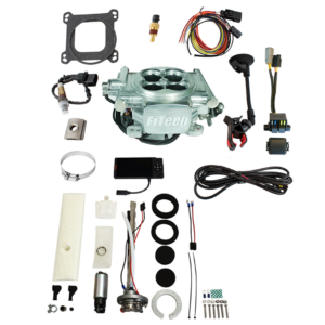 Go EFI 4 600 HP Power Adder Bright Aluminum EFI System Master Kit