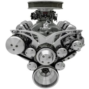 Small Block Chevy Style Track Serpentine System - AC & ALT - Chrome