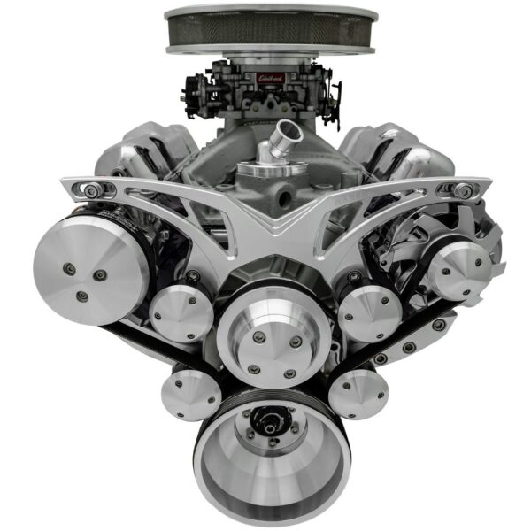 Small Block Chevy Style Track Serpentine System - AC & ALT - Chrome
