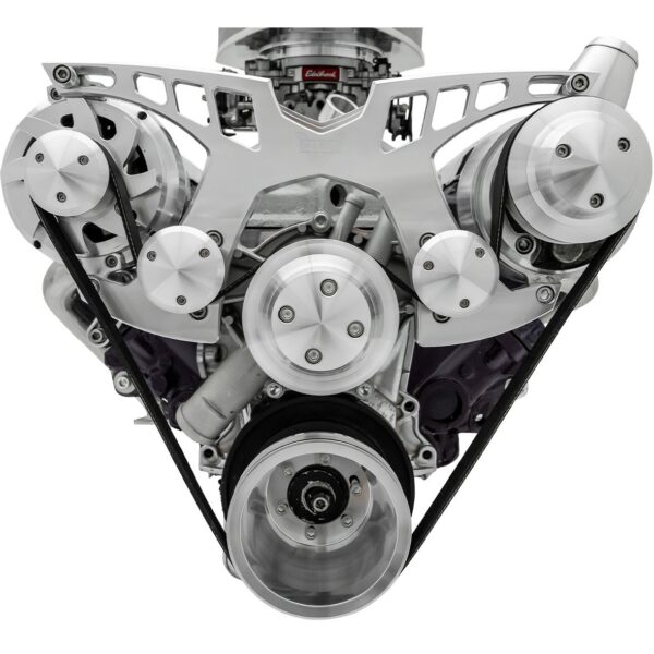 Small Block Chevy Style Track Serpentine System - PS & ALT - Billet Accessories