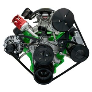 Big Block Chrysler Serpentine Conversion - 383 - AC & PS - Saginaw-Key - Black