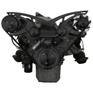 Chrysler Gen III Hemi Style Track Serpentine System - AC & ALT - Black