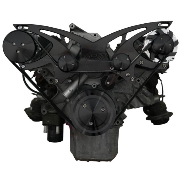Chrysler Gen III Hemi Style Track Serpentine System - AC & ALT - Black