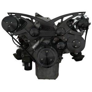 Chrysler Gen III Hemi Style Track Serpentine System - AC & PS - Black