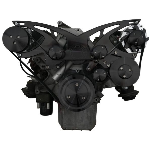 Chrysler Gen III Hemi Style Track Serpentine System - AC & PS - Black