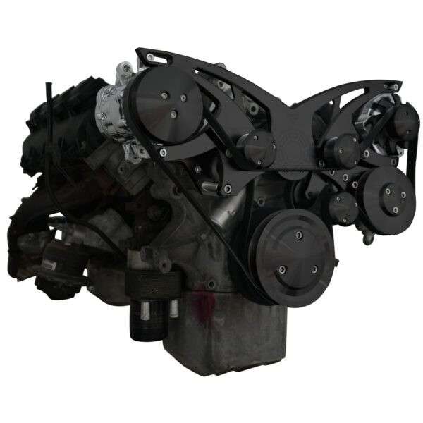 Chrysler Gen III Hemi Style Track Serpentine System - AC & PS - Black