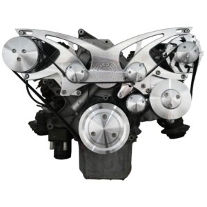 Chrysler Gen III Hemi Style Track Serpentine System - AC & PS - Chrome