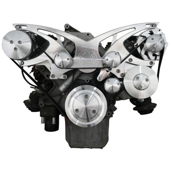 Chrysler Gen III Hemi Style Track Serpentine System - AC & PS - Chrome