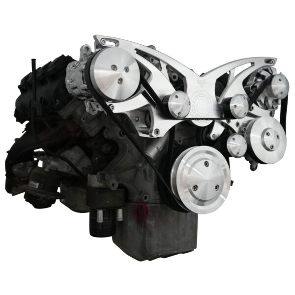 Chrysler Gen III Hemi Style Track Serpentine System - AC & PS - Chrome