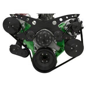 Big Block Chrysler Revolver Serpentine System - AC & PS - Black