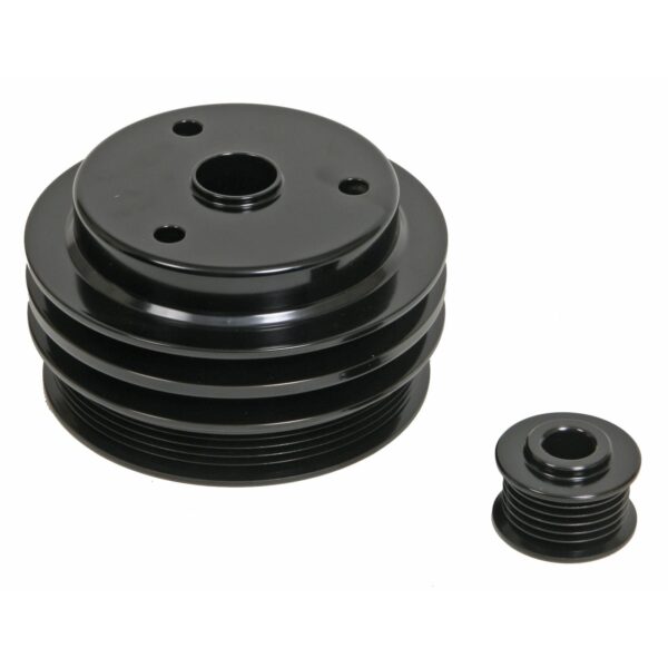 Small Block Chevy Serpentine Pulley Kit - '85-87 - Black