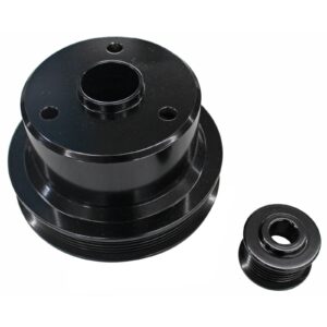 Chevy Dullies and Suburban Serpentine Pulley Kit - '94-00 - Black