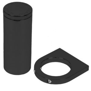 Power Steering Remote Reservoir w/ Mounting Bracket - Black