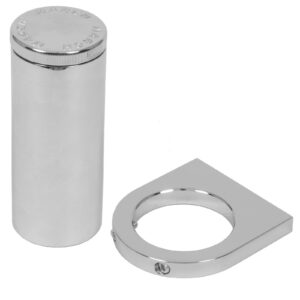 Power Steering Remote Reservoir w/ Mounting Bracket - Chrome