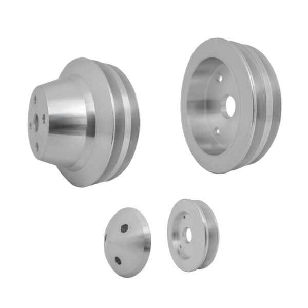Small Block Chevy Corvette Pulley Kit - V-Belt - '71-82