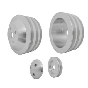 Small Block Chevy Corvette Pulley Kit - V-Belt - '71-82