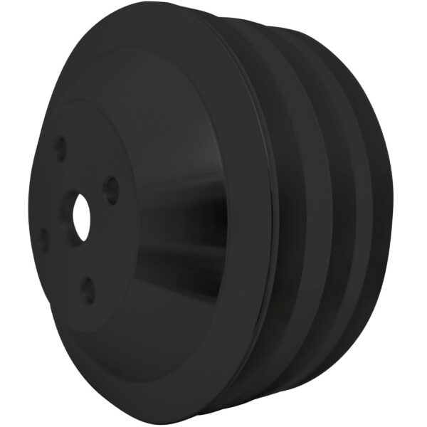 Small Block Chevy Corvette Water Pump Pulley - V-Belt - '71-82 - Black