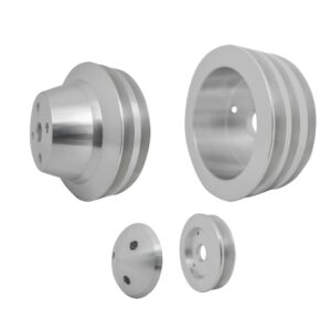 Small Block Chevy Corvette Pulley Kit - V-Belt - '71-82