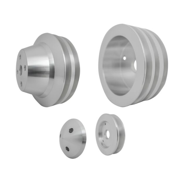 Small Block Chevy Corvette Pulley Kit - V-Belt - '71-82