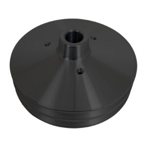 Chevy LWP Power Steering Pulley - Saginaw - 2V - Press Fit - Black